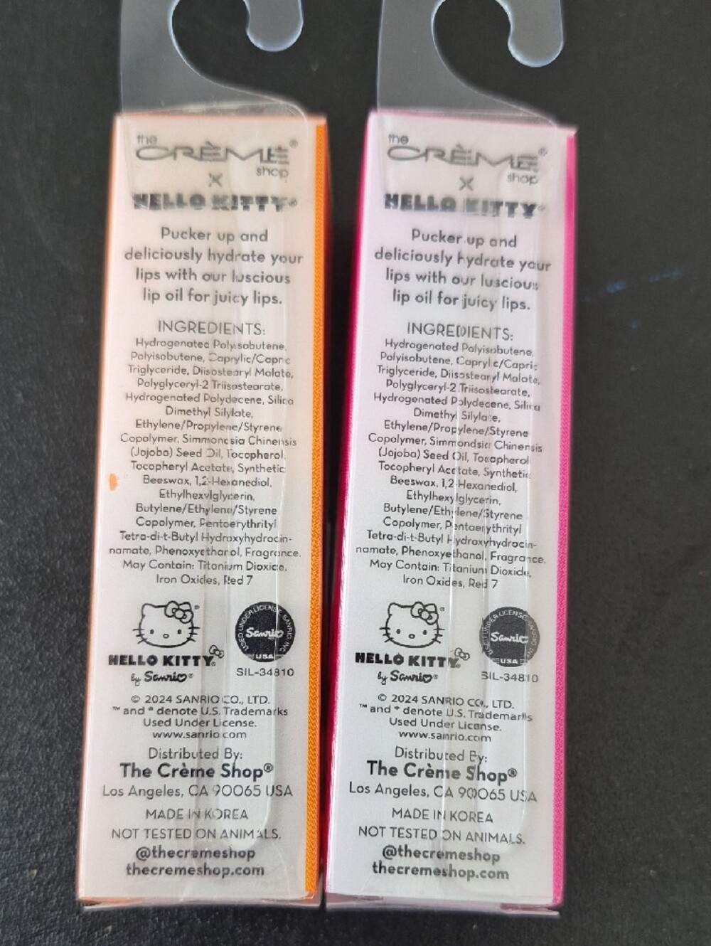 THE CREME Kawaii Kiss Lip Oil — Pink & Orange Set Of 2 - Picture 6 of 9